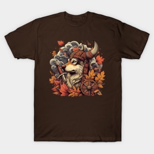 The Viking-era dog guards its herd in the autumn air T-Shirt